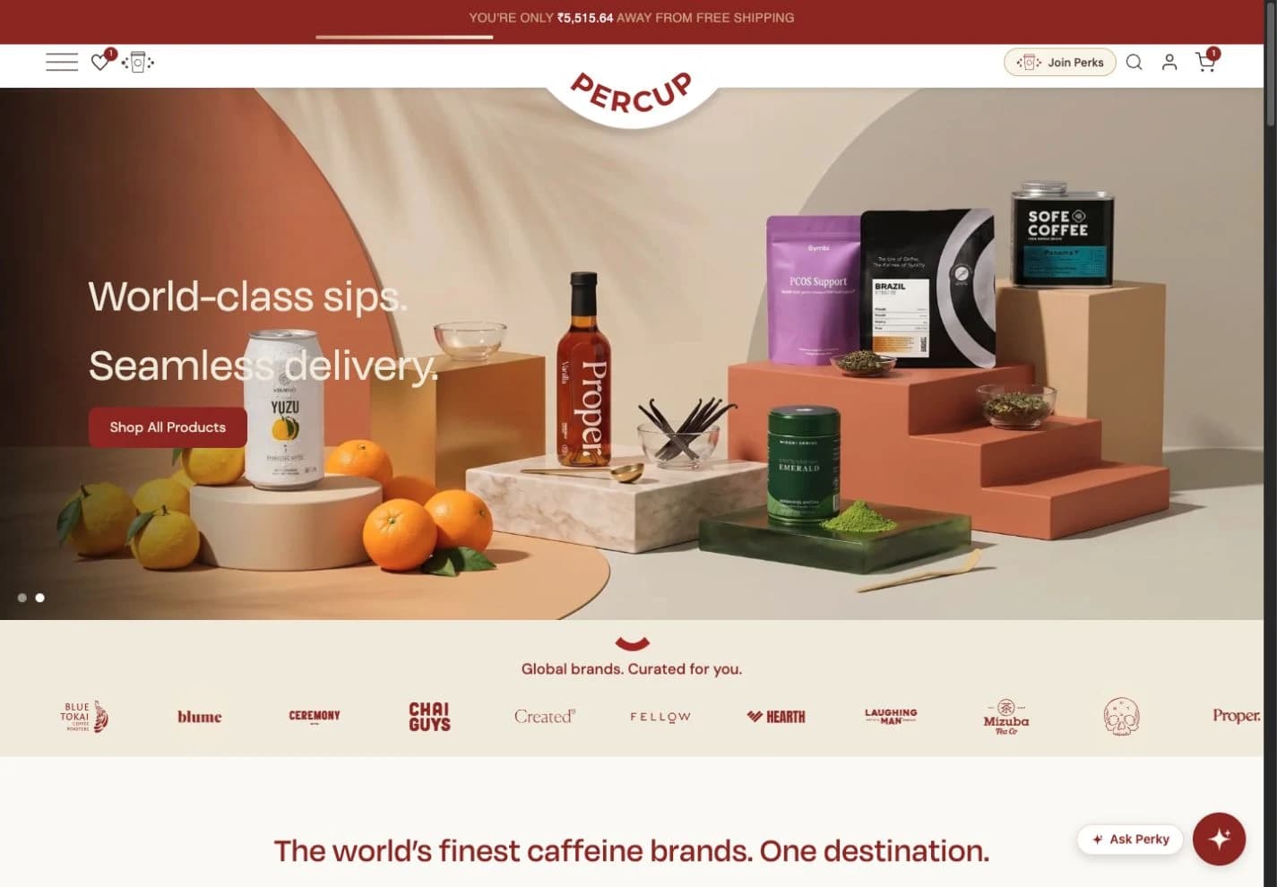 Percup public storefront